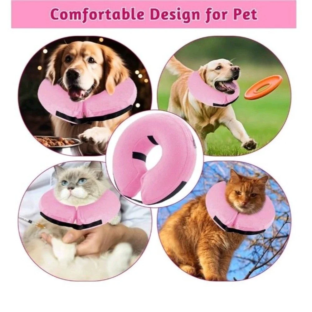 Inflatable Protective Collar for Dogs and Cats for Surgery and Wounds